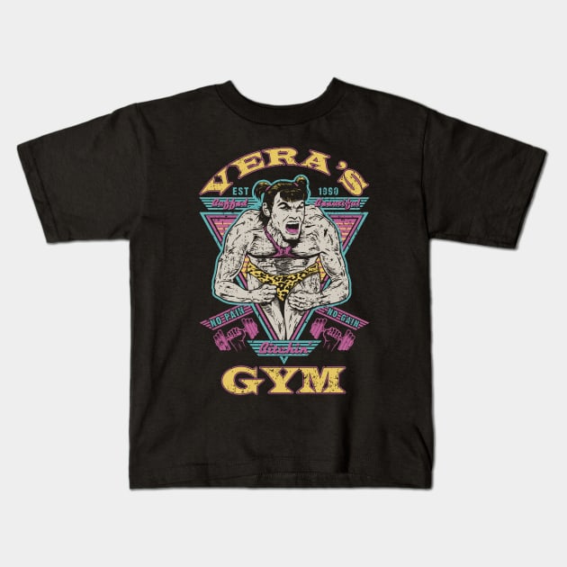 "VERA'S GYM" Kids T-Shirt by joeyjamesartworx